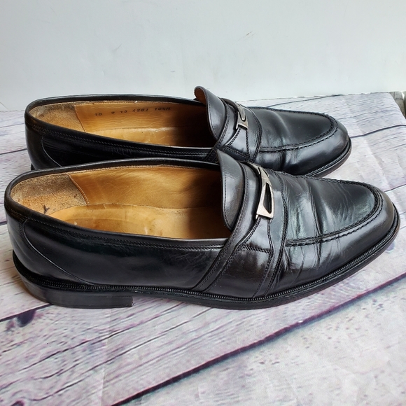 JOHNSTON & MURPHY SLIP-ON LOAFER BLACK SHOES SIZE 10.5 main image 4